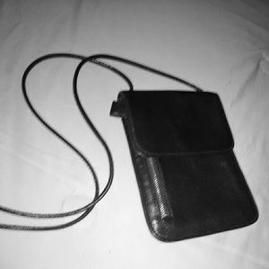 Black leather Crossbody